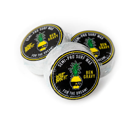 Wave Bandit x Ben Gravy Semi-Pro Surf Wax - Three (3) Pack