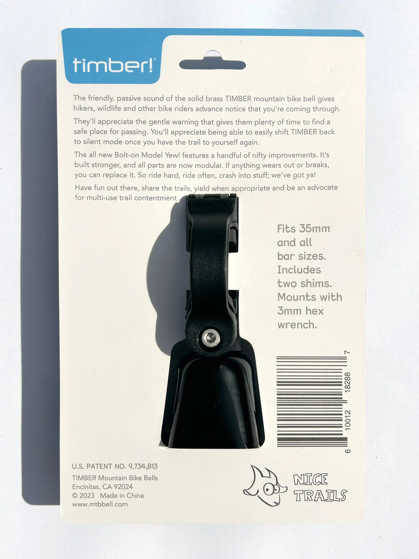 Bolt-on Mountain Bike Bell - Model Yew!